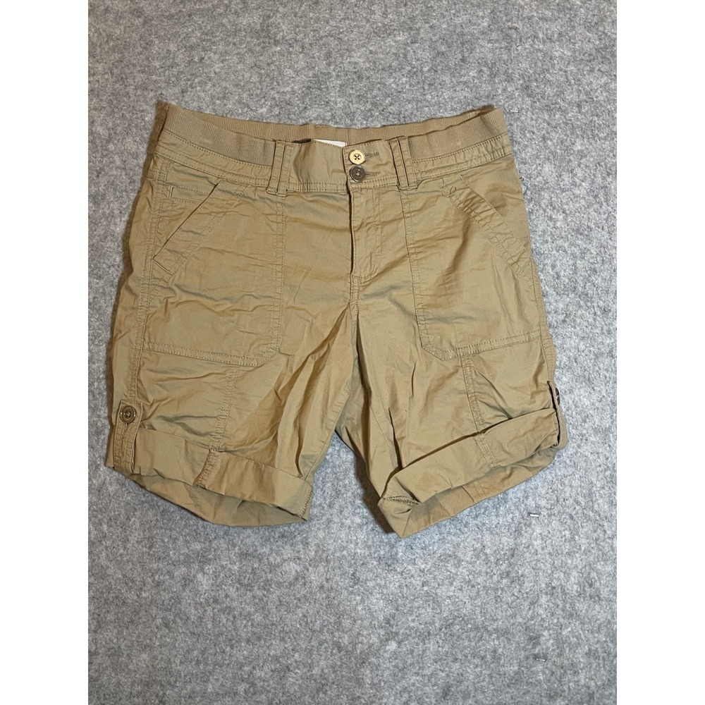 Alpine Design Womens Tan Khaki Hiking Shorts Size 2 Cuffed Utility Outdoor